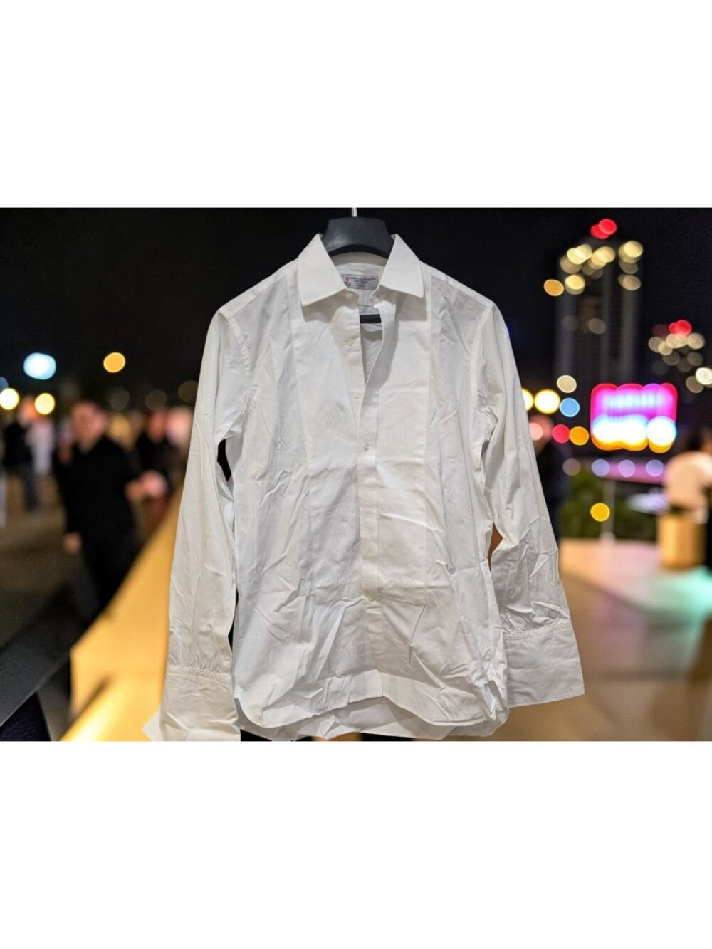 Turnbull & Asser White Tuxedo Dress Shirt Bib Front NWOT Men's 15.5/39